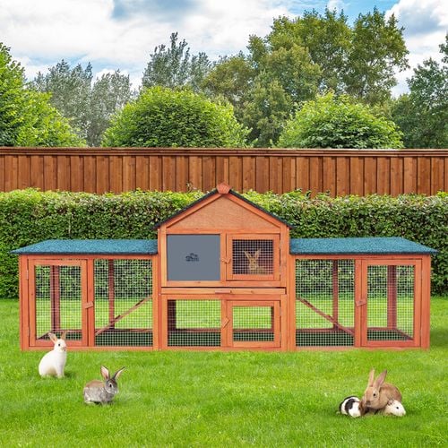 Alopet Rabbit Hutch Chicken Coop Bunny House Run Cage Wooden Outdoor Pet Hutch Bunnings Australia