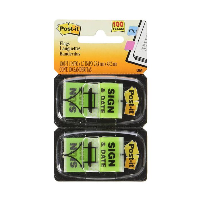 Post-it Flags (100pk) (Sign & Date)