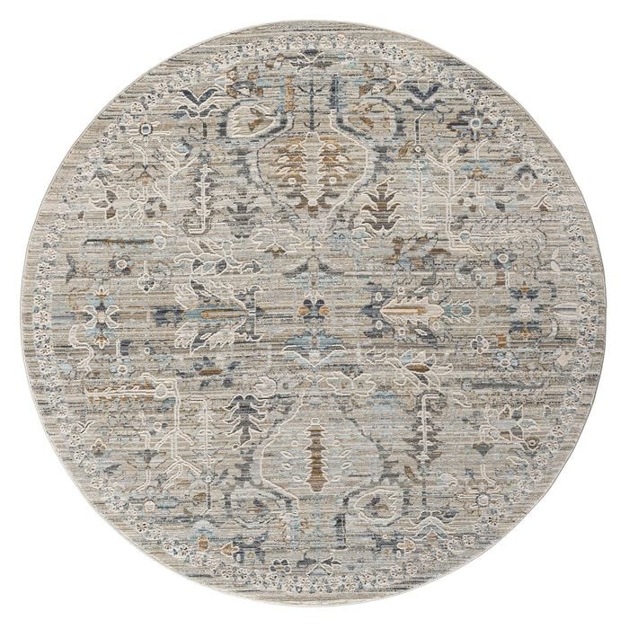 Aubre Contemporary Circular Rug - Aubre Taupe 200 X 200 Cm