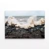 Waves Beach Side View  Print 100% Australian Made 75 x 50cm  (Stretched)