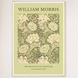 Galrie William Morris Chrysanthemum Print from the Metropolitan Museum Timeless (1877), Wood Frame, 70 x 100cm (28 x 40inch)