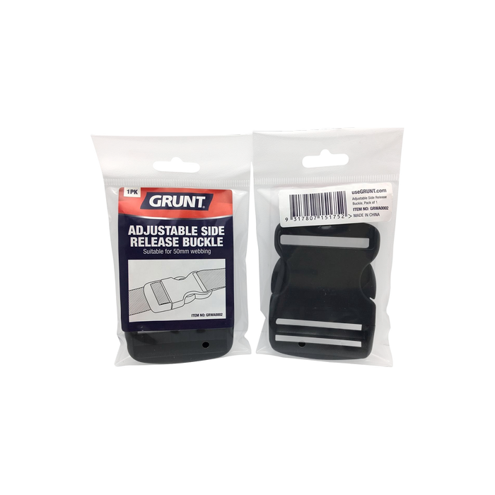Grunt 50mm Adjust Release Webbing Single Buckle