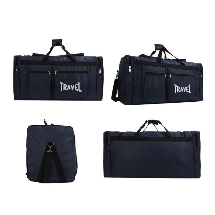 Lifebay 80L Foldable Waterproof Travel Duffel Bag Deep Blue