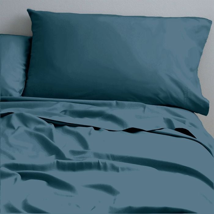Park Avenue 500TC Double Bed Natural Cotton Fitted/Flat Sheet/Pillowcases Teal