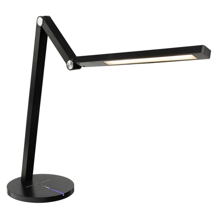 Brilliant Black Concertina White Tone Changing LED Desk Lamp
