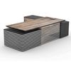 Modern Furniture PHOENIX Executive Desk with Left Return 2.8M - Warm Oak & Black