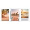 Frankie & Me Hinged 4x6'' Triple Picture Frame Home/Office Photo Decor White