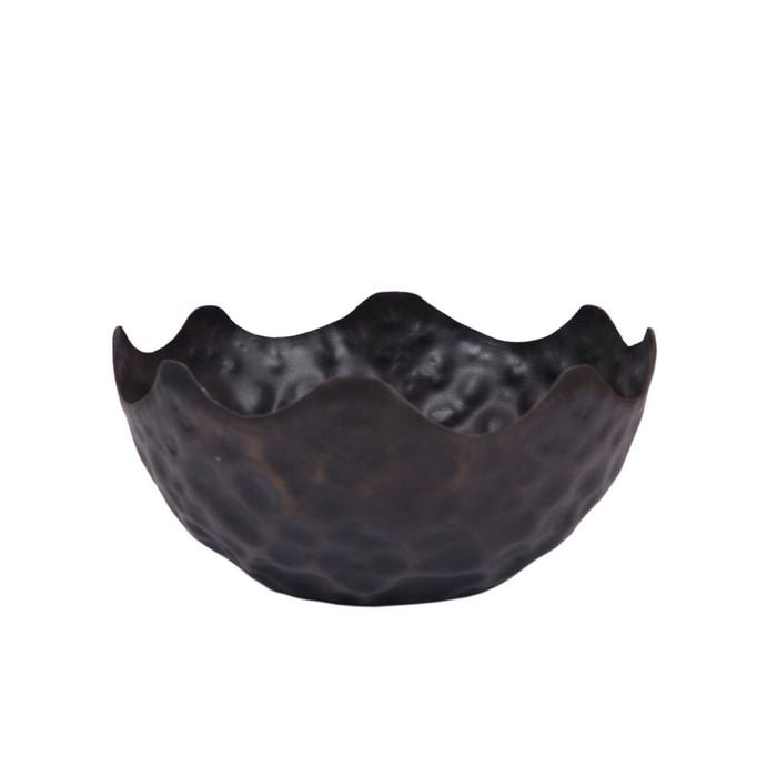 Ssh Collection Oleum 41cm Wide Bowl - Hammered Black