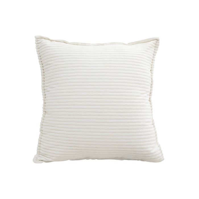 SOGA 50cm Beige Throw Pillow – Warm Wabi-Sabi Striped