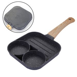 SplendidLiving 3 Hole Fried Egg Pancake Burger Frying Pan Non-Stick Breakfast Egg