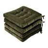 Cadence & Co. Vivienne Velvet Seat Cushion 4 Pack Olive