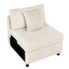 Ufurniture Armless Sofa Lazy Lounge Sofa Beige