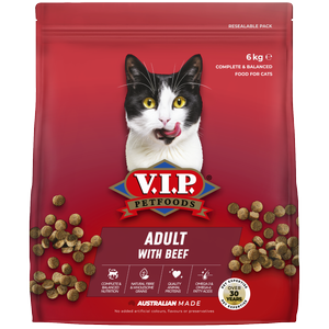 VIP 6kg Beef Dry Cat Food