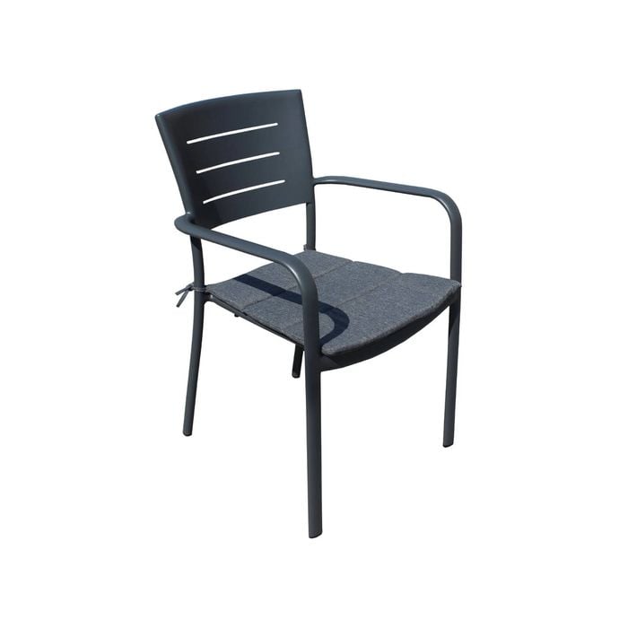 FurnitureOkay Cove Aluminium Outdoor Dining Chair - Charcoal