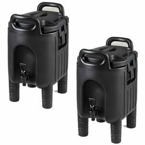 Costway 2x 10L Insulated Beverage Dispenser Commercial Serve Container