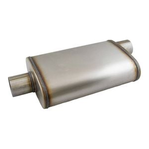 Redback 3" Performance Muffler Offset/centre - 9" X 4" Oval, 10" Long, 409 Ss