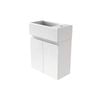Stein 480 x 240 x 450mm White Select Wall Hung Handleless Compact Vanity