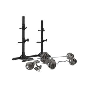 CORTEX SR10 Squat Rack with 90kg Standard Tri-Grip Weight and Bar Set