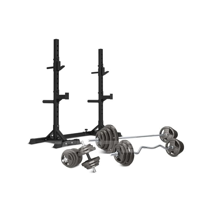 CORTEX SR10 Squat Rack with 90kg Standard Tri-Grip Weight and Bar Set