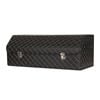 SOGA Leather Car Boot Collapsible Foldable Trunk Cargo Organizer Portable Storage Box - Black/White Stitch Large