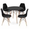 Costway 5 Piece Dining Table Chair Set Metal Frame Modern Kitchen