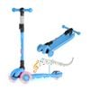 Advwin Foldable Kids Scooter w/ Music Light Up 3 Wheels Blue