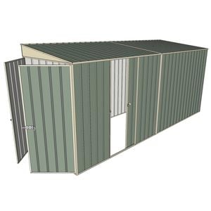 Build-a-Shed 1.5 x 4.5 x 2m Single Sliding Side Door Skillion Shed - Green