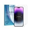 2 Pack MEZON iPhone 14 Pro Max (6.7") Clear Tempered Glass Screen Protectors