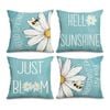 Catzon 4 Pcs Decorative Throw Pillow Covers with HD Printing for Home Decor