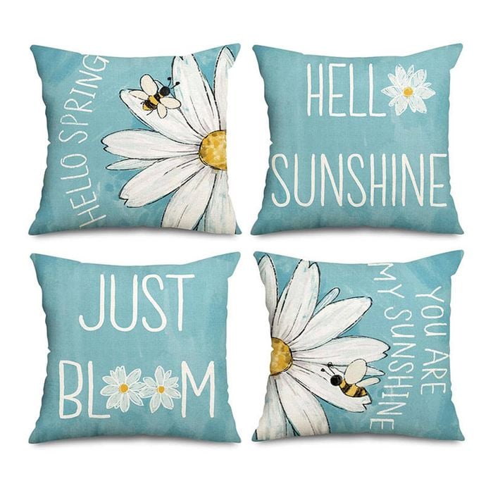 Catzon 4 Pcs Decorative Throw Pillow Covers with HD Printing for Home Decor