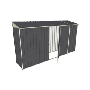 Build-a-Shed 0.8 x 3.7 x 2m Skillion Single Hinged Side Door Shed - Grey