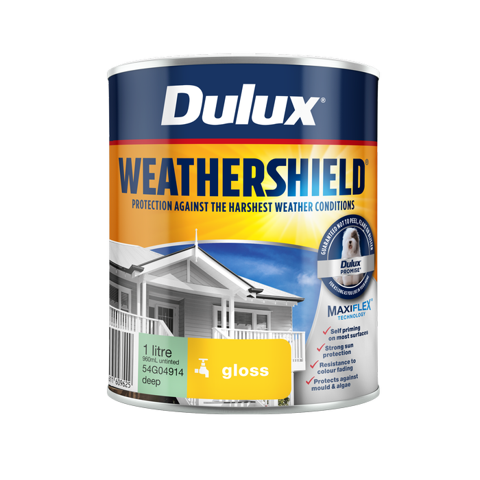 Dulux 1L Deep Gloss Weathershield Exterior Paint