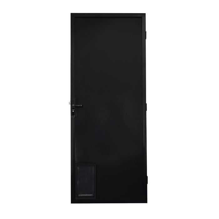 Polar Screen Doors 2032 x 813mm Metric Black RH Pet Screen Door