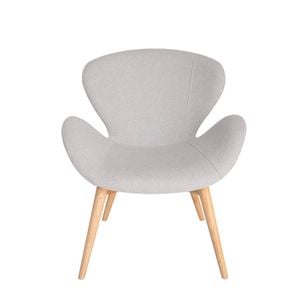 Sk Designer Living | Replica Arne Jacobsen Swan Chair | Natural Legs - Light Grey Fabric