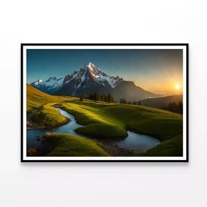 Sunrise over the Mountains  Print 100% Australian Made 120x90cm  (Poster)
