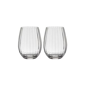 4pc Tempa Sienna Rippled Tumbler Drinking Glasses Set 12cm Clear
