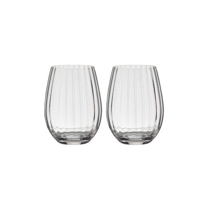 4pc Tempa Sienna Rippled Tumbler Drinking Glasses Set 12cm Clear