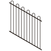 ProtectorAl 0350-1200W x 1200H Satin Black Loop Top Pool Fence Panel Raked 16-30º - Black
