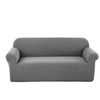LushCovers Stretchable Water-Repellent Sofa Pet Protect Elastic Lounge Couch Cover - 1 Seater - Oak Grey