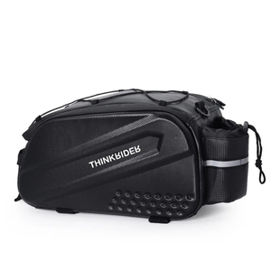 NNEOBA 14L Bicycle Hard Shell Hunch Waterproof PU Bike Tail Bag Black