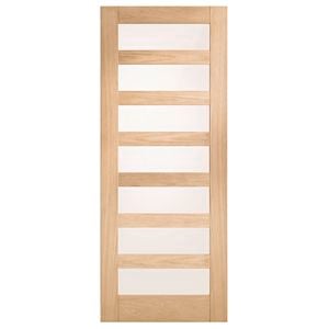 Corinthian 2340 x 920 x 35mm Internal Door White Oak Moda Translucent Glass AMODG15 - 920mm