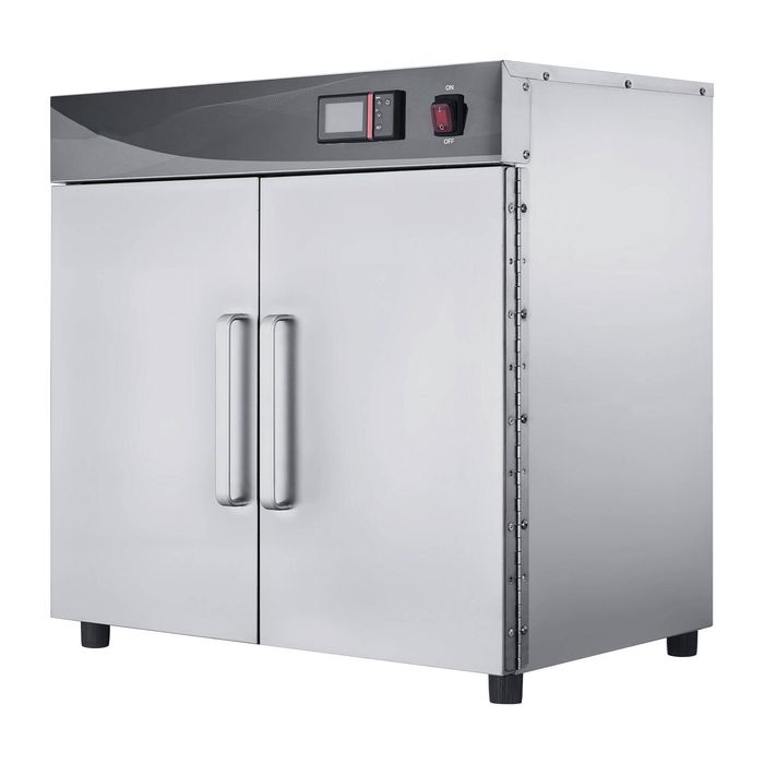 Vevor 4 Tier Electric Hot Box Food Warmer Silver With Water Tray Double-door And Adjustable Shelves