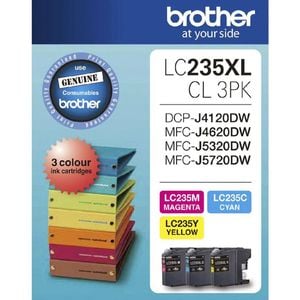 Brother Brother LC235XL 3 Colours Value Pack Ink Cartridge LC235XLCL3PK