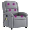 vidaXL Massage Recliner Chair Reclining Chair Single Sofa Light Grey Fabric