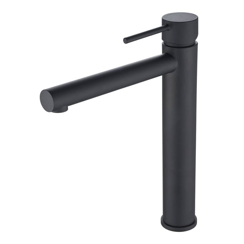 Resonance 35mm Matte Black Vessel Basin Mixer WELS 4 Star 7.5L/min
