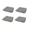 Set of 4 100% Cotton Face Washers Perfect Touch 33 x 33cm Charcoal