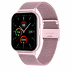 Smart Watch Bluetooth Call Fitness Tracker Heart Rate Blood Oxygen Monitor Lcd Display  Mesh Pink