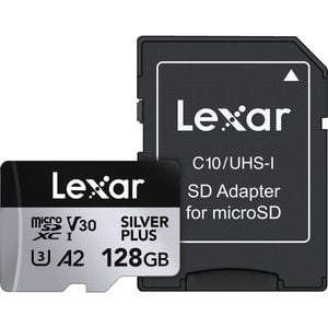 Lexar Professional Silver Plus Microsdxc Card - 128gb