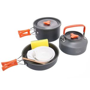 Lifebay Camping Cookware Tableware Set Black