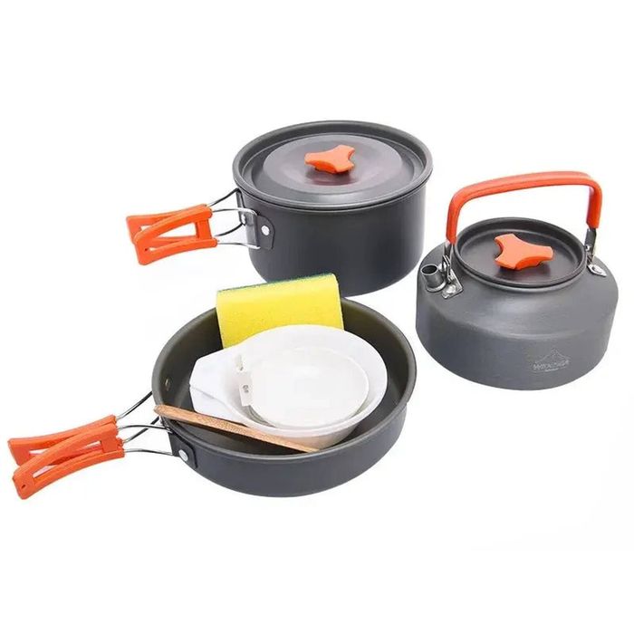 Lifebay Camping Cookware Tableware Set Black